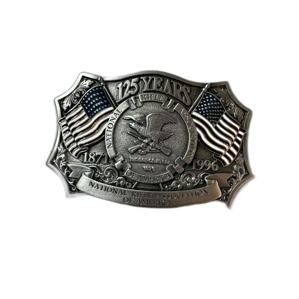 National Rifle Association (NRA) belt buckle; 1996 125th anniversary buckle